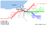 Ampliar mapa de metro de Cleveland Estados Unidos