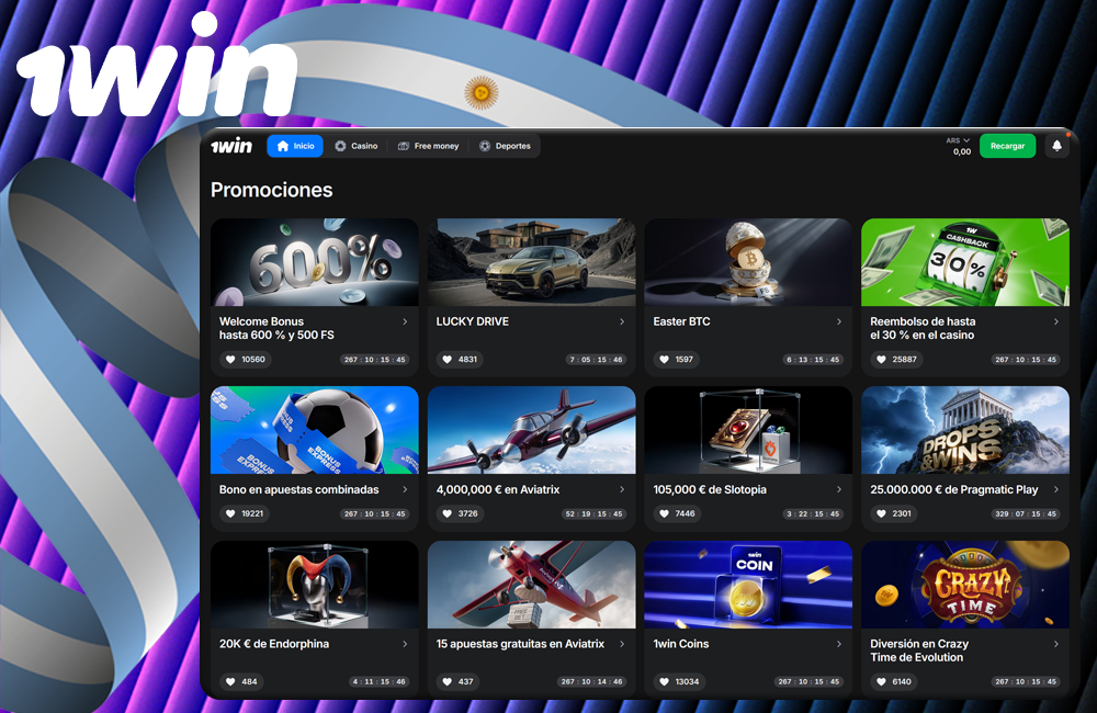 Código Promocional y Ofertas 1win Argentina